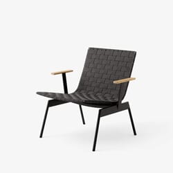Ville Outdoor Lounge Chair AV45 With arms Warm Black